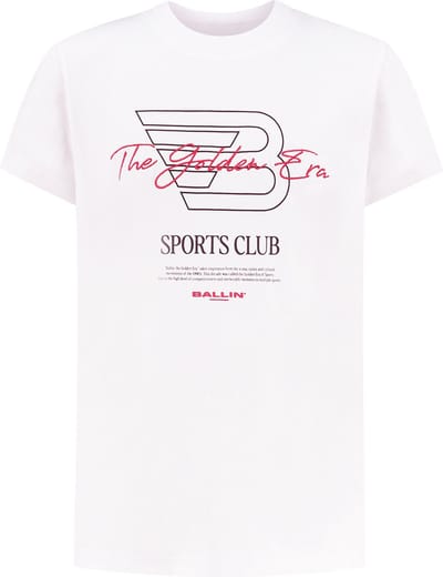 Ballin Amsterdam - Jongens Loose Fit T-shirts Crewneck SS - White - Maat 8