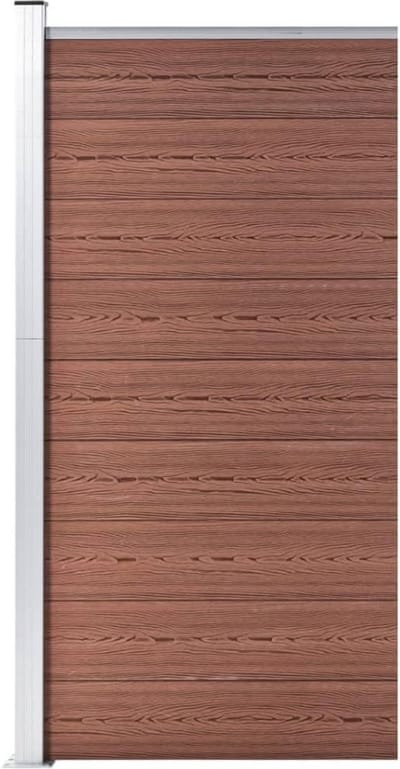 Tuinscherm - Hekpaneel Privacy - Tuin Afscheiden - Rot en Roestbestendig - 95x186 cm - Bruin