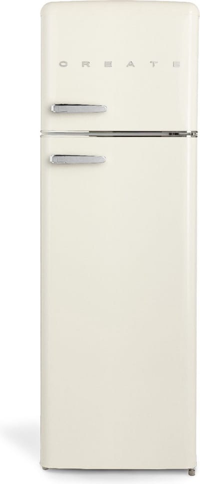 CREATE - Koelkast met vriezer - Combi koelkast - Capaciteit 246L - 3 verwisselbare planken - temperatuurbereik van tussen 0 °C en 10 °C - Vriezer - 18ºC - Gebroken wit - FRIDGE STYLANCE TOP