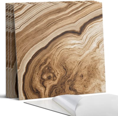 Coloray Wandpanelen Zelfklevend - Natuurlijke houtpatronen Zelfklevende Wandpanelen - 50 cm x 50 cm - Bruin Wandpaneel PVC - 4 stuks - Texturen Wandpanelen Zelfklevend - Keuken Wandpanelen - Wandpanelen Badkamer