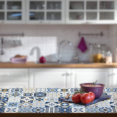 Meubeldecoratiestickers - Zelfklevende stickers voor keuken en woonkamer - 30 ZORA meubeltegelstickers - 30 stickers 10x10cm