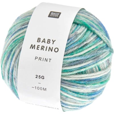 Rico Design "Baby Merino Print" - Aqua