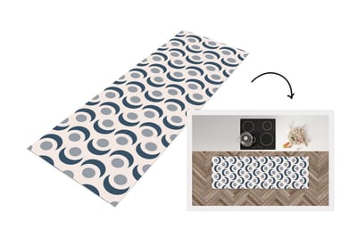 Keukenloper - Loper keuken - Maan - Design - Cirkel - 150x50 cm - Keukenloper vinyl
