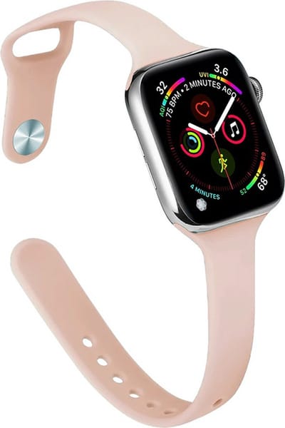 Stravo Slanke Siliconen bandje - Geschikt voor Apple Watch 42mm(Series 11/10) 41mm 40mm 38mm - Slanke en elegante siliconen horlogeband voor Apple Watch SE 1 2 3 / Series 11 10 9 8 7 6 5 4 3 2 1 - Apple Watch Bandje - Roze
