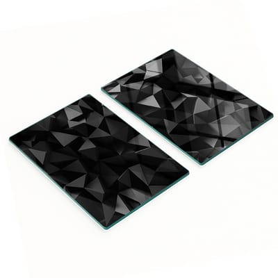 Set van gehard glazen snijplanken met 3D-patroon, 2x40x52 cm