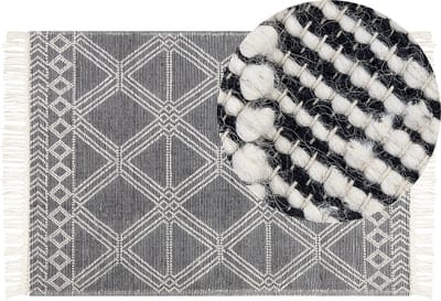 TOPRAKKALE - Modern vloerkleed - Gebroken wit - 160 x 230 cm - Wol