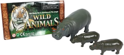 PIA Soft Toys – Nijlpaard Speelfiguur Plastiek – Zak – Dierenfiguur