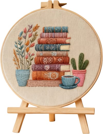 Untamed - PREMIUM Borduurpakket voor volwassenen – DIY decoratie – Creatieve borduurset – Borduren - Boeken - Tea & Tales