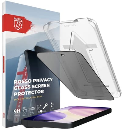 Rosso Privacy Screen Protector Geschikt voor Apple iPhone 17 Pro Max - 9H Gehard Glas - Installatietray - Case Friendly Tempered Glass - Stofvrij - Eenvoudige Installatie