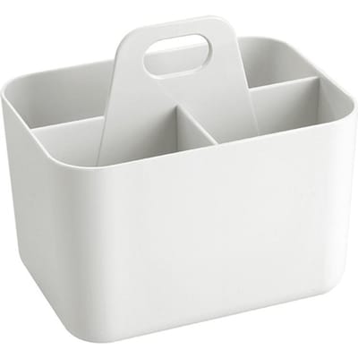 Douchemand met vakken Bureau-organizer Verdeelde douche-organizer Mand Douchemand Draagtas wit
