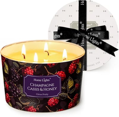 Geurkaarsen met 4 wicks van sojawas - 510g, 50 uur brandtijd - Woondecoratie en geschenken