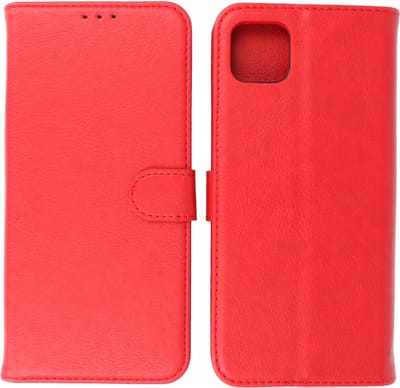 Hoesje Geschikt voor Samsung Galaxy A03 - Book Case Telefoonhoesje - Kaarthouder Portemonnee Hoesje - Wallet Cases - Rood