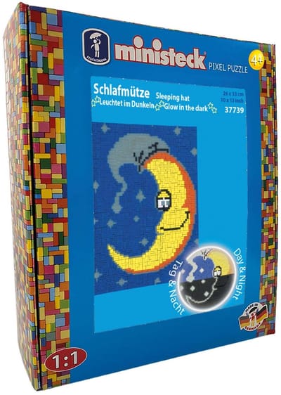Ministeck mozaïek Glow in the Dark XL Box - 2100 steentjes creatief speelgoed.