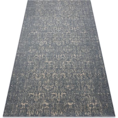 Kleden Rugsx Tapijt Wol JADE 45015/900 Ornament blauw / 67x130 cm
