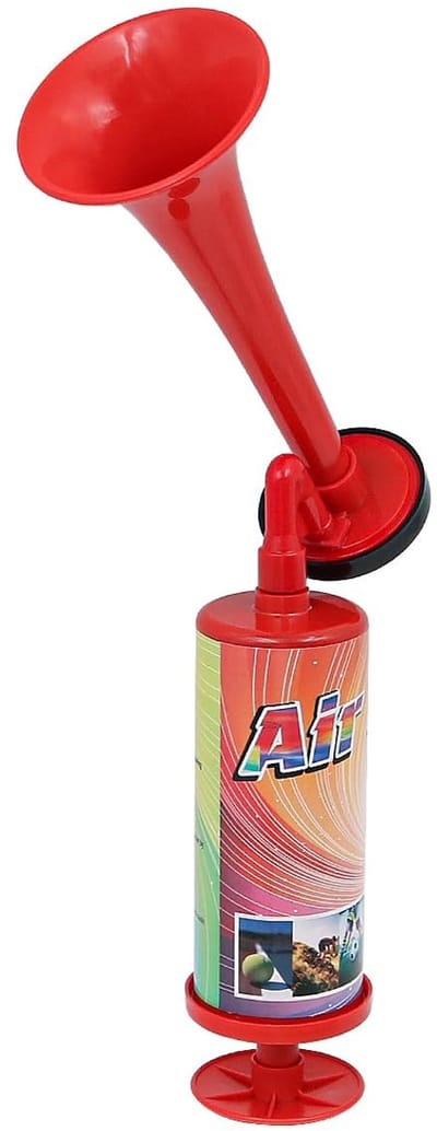JHUBERS- Luchthoorn Draagbaar - Grote Luchthoorn Pomp - Luid Geluid Generator - Voor Party/Sportevenement - Afmetingen 7x7x19 cm - Materiaal PP - Claxon