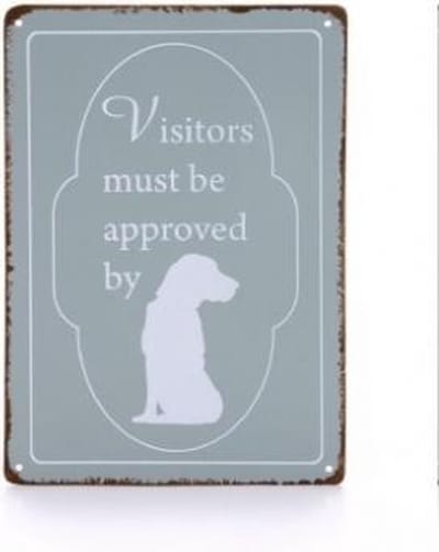 DESIGNED BY LOTTE - METALEN TEKSTBORD HOND