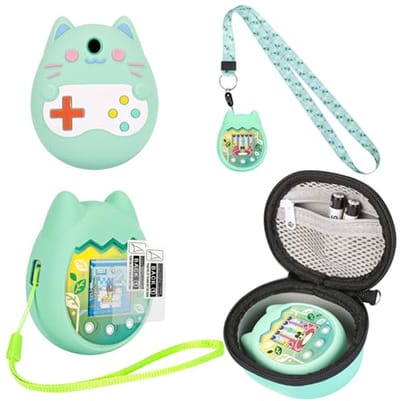 Siliconen hoes en harde koffer voor Tamagotchi Pix - Bescherming en accessoires voor virtueel huisdierspeelgoed