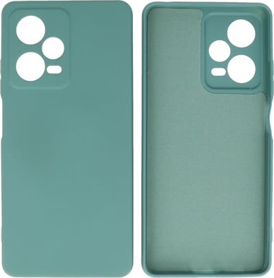 Xiaomi Redmi Note 12 Pro Plus 5G Hoesje - 2.0mm Dikke Fashion Telefoonhoesje Backcover - Siliconen Hoesje - Donker Groen