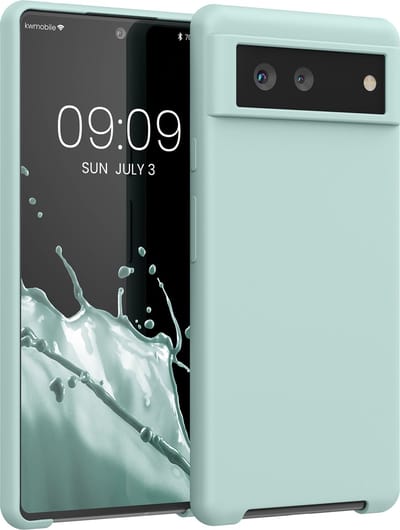 kwmobile telefoonhoesje geschikt voor Google Pixel 6 - Hoesje met siliconen coating - Smartphone case in mat mintgroen