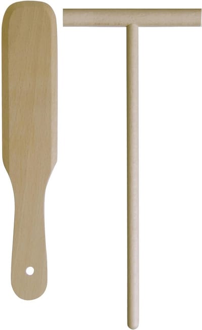 Pannenverdeler - Deegverdeler Spatel - Pannenkoeken Bakken - Echt Hout - 23 cm - Houtbeits