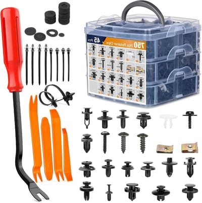 Bevestigingsklemmen Auto - Clipset - Carrosserie Reparatie - 795 Delige Set - 23 Maten - Zwart