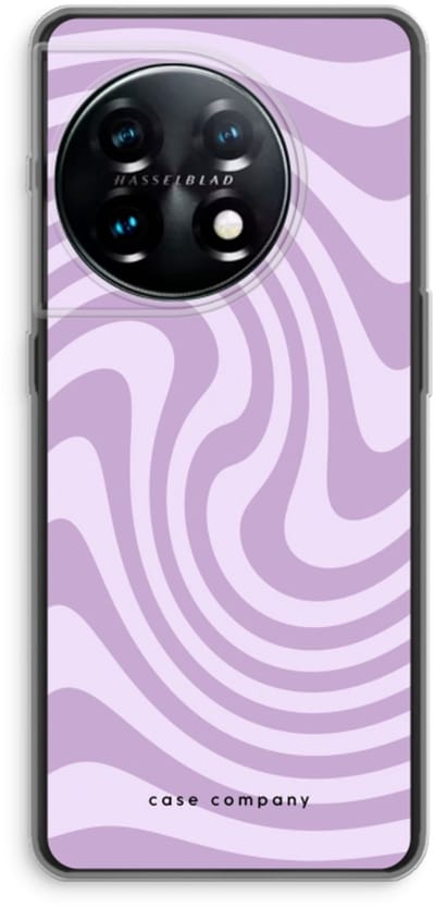 Case Company® - Hoesje geschikt voor OnePlus 11 hoesje - Swirl Paars - Soft Cover Telefoonhoesje - Bescherming aan alle Kanten en Schermrand