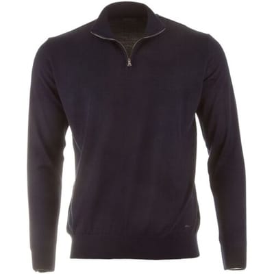 Paul & Shark Trui Merino Ultrafine Wool Half Zip Donker Blauw / male