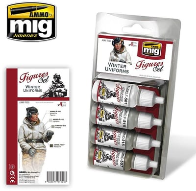 AMMO by Mig Jimenez Hobbyverf Acrylverf - MIG 7020 Winter Uniforms - Acryl Set Verf set - 4x 17 ml