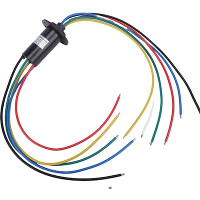 Connecteur Électrique pour Moteur à Anneaux Collecteurs 6 Fils 30A 250 tr/min Rotation 360 Degrés Petit Précis Type Conducteur Diamètre 30 mm
