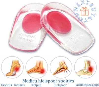 Nextbuy4you - Roze - Zooltjes - Hiel zooltjes - Gelhak - 1Paar - Heren - Dames - Shoenmaat 36- 40