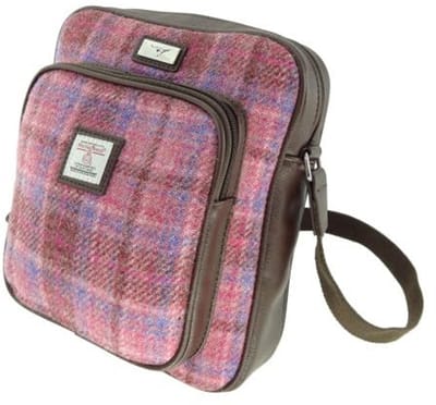 Schoudertas - Crossbody tas - Dagelijks gebruik - Echt Harris Tweed - 27 x 23 cm - Blauw