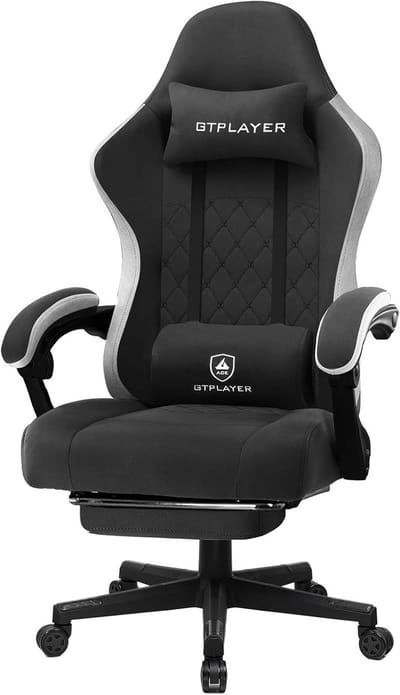 Ergonomische Gaming Stoel Zwart met Hoge Rugleuning