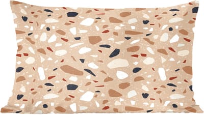 Sierkussens - Kussentjes Woonkamer - 60x40 cm - Terrazzo - Patroon - Kleurrijk - Oranje