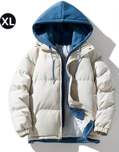 Nivard Winterjas - Dames - Parka Heren Winterjas - Winter - Volwassen - Gewatteerde Jas Dames - Beige - Maat XL