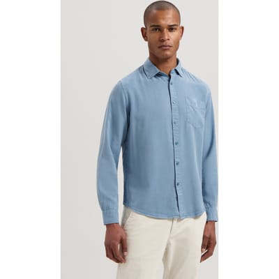 Dstrezzed Ds-lamont Shirt Provincial Blue Size: S | Long-Sleeved T-Shirts Outlet | Heren | Blauw
