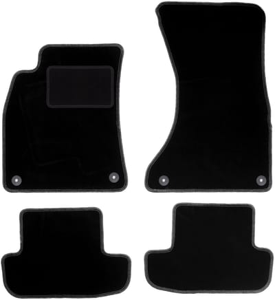 Zwarte velours vloermatten voor: Audi A5 8T coupé (2008-2018)