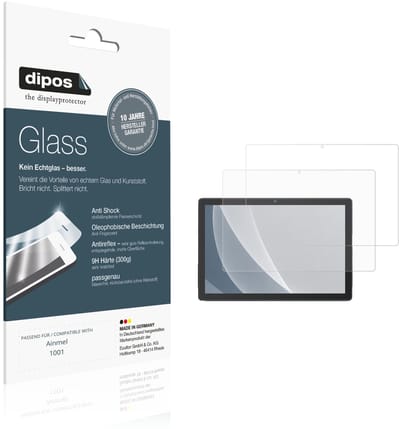 dipos – 2x Matte Pantserfolie geschikt voor Ainmel 1001 | 9H Screenprotector