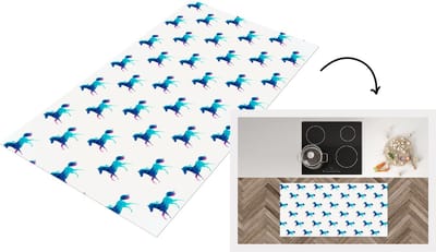 Keukenloper - Loper keuken - Meisjes - Paarden - Kristallen - Patronen - 120x60 cm - Keukenloper vinyl