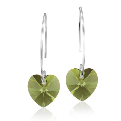 Montebello Oorbellen Pippa HZ60 - Swarovski Hart - 925 Zilver Gerhod. - Ø14mm - 40mm