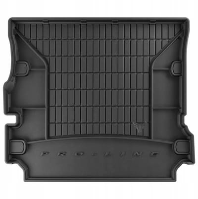 FROGUM TM Kofferbakmat - Geschikt voor LAND ROVER Discovery 3 L319 (2004-2009) - 7-persoons (3de zitrij ingeklapt) - TPE Rubber - Zwart