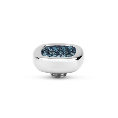 Melano Vivid Shiny Square Steentje Montana Zilver