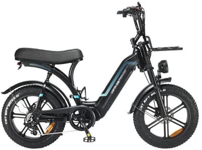 OUXI Q8 Elektrische Fatbike - Lage Instap - Ingebouwd Alarmsysteem - 20 Inch - 250W Motor - 7 Versnellingen - 85 km Actieradius - Hydraulische Schijfremmen - Zwart