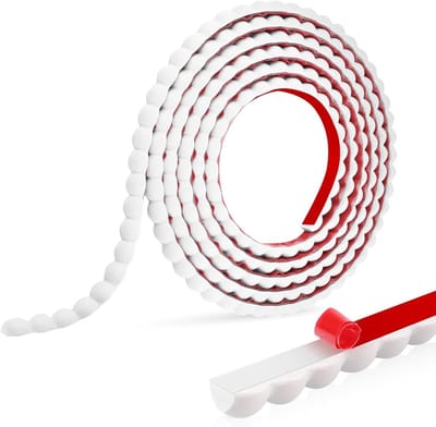 Decoratieve Wandtrim - Zelfklevende PVC Randstrip voor Plafondtegels - Flexibele Bead Border in Wit (15mm×3m) - Makkelijk aan te brengen en duurzaam