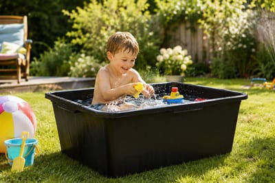 Kinderbad - Kinderbadje - Zwembak - Waterbak - Zwembad kinderen - 80 Liter - Rechthoekig