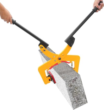 Stoeprandtang - Heftang Bestrating - Stenen Verplaatsen - Hoge Draagkracht - 6-24 cm Bereik - Geel Rood