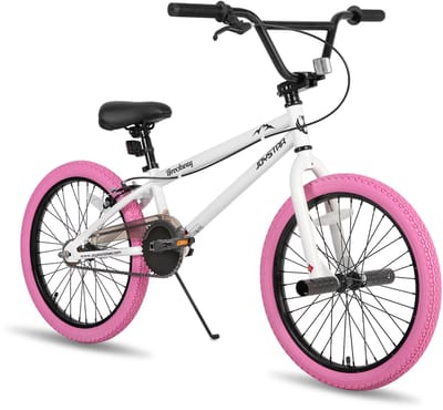 Joystar Brockway BMX-fiets - 20 inch - Handrem - Remmen - Achter V-brake - Pegs - Roze