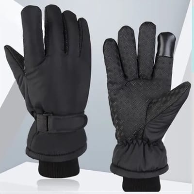 Chibaa - Heren Winter Handschoenen - Waterdicht - Sneeuw - Schaatsen - Skiën - Snowboard - Wintersport - Outdoor - Zwart - One Size