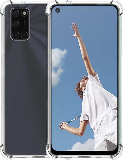 Smartphonica Telefoonhoesje Geschikt voor Oppo A52 transparant shockproof TPU siliconen hoesje met stootrand geschikt voor Oppo A52