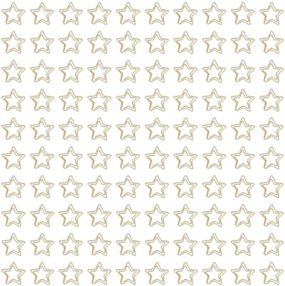 Dailygoods- Paperclips Gouden Ster - 100 Stuks - Kantoor Benodigdheden - Documentclassificatie - Antislipontwerp - Lichtgewicht Metaal - Multifunctioneel Gebruik - Kantoorbenodigdheden