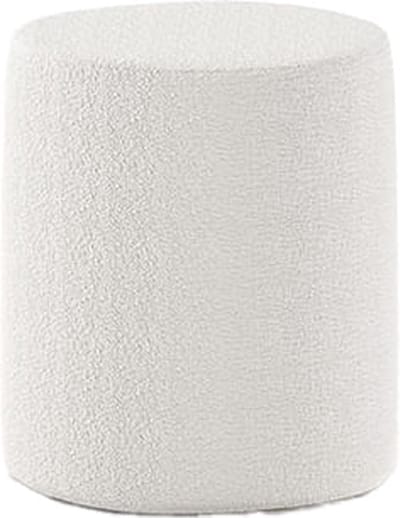 Poef Victoria Wit - Polyester - Breedte 41 cm - Hoogte 41.5 cm - Diepte 41 cm - Zonder deuren